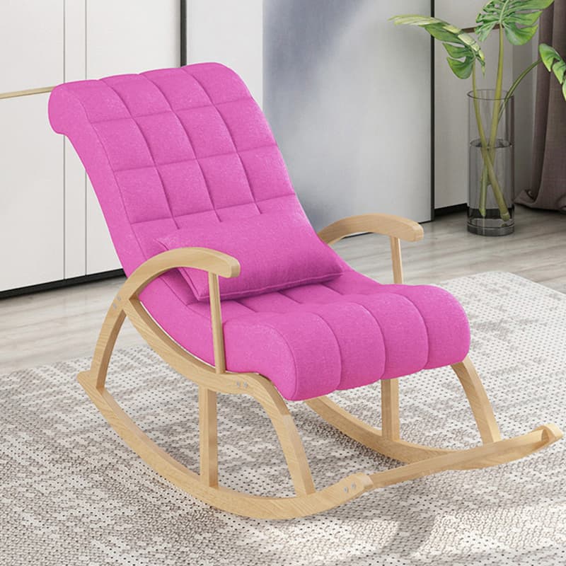 Modern Upholstered Rocking Chair with Track Arms - Comfortable and Stylish Design - image 14