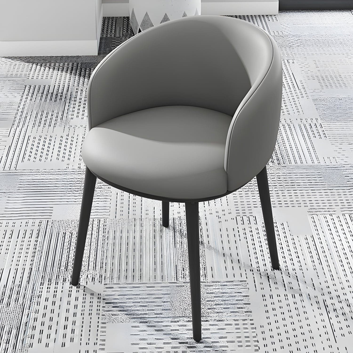 Modern Upholstered Home Arm Chair Solid Back Matte Finish Dining Chair - image 17