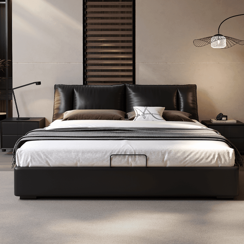 Solid Color Storage Bed/Platform Bed with Down Upholstery for Bedroom