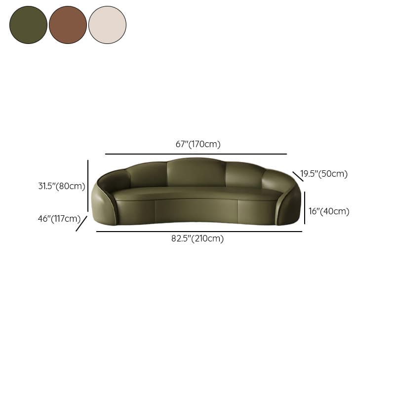 Versatile Olive Green/Ivory/Sand Sofa/Loveseat/Single Sofa with Sloped Arms and Concealed Support - image 18