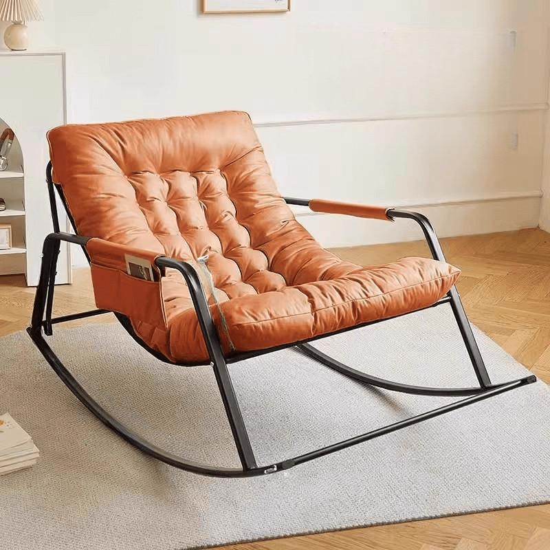 Art Deco Upholstered Rocking Armchair for 2 with Track Arm and Dirt Resistant Features - image 5