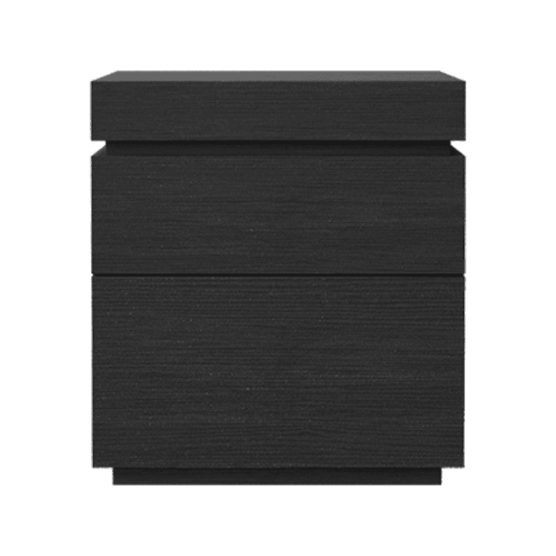 Organic Modern Nightstand With Drawer Organization, 3 Drawers, 1 Shelf, and Real Wood Countertop - image 4