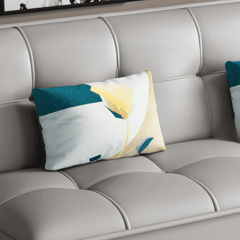 Tear Resistant Standard Sofa in Gray/Light Blue/Amber Color with Arm - image 12