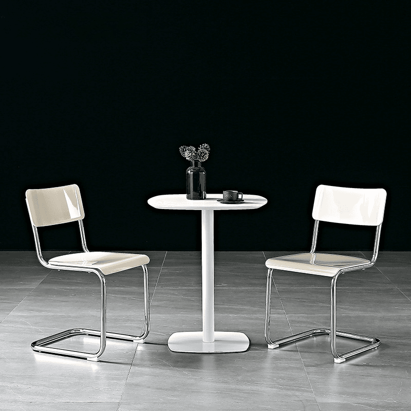 Modern Simple Style Ventilated Back Armless Chair with Metallic Alloy Legs - image 12