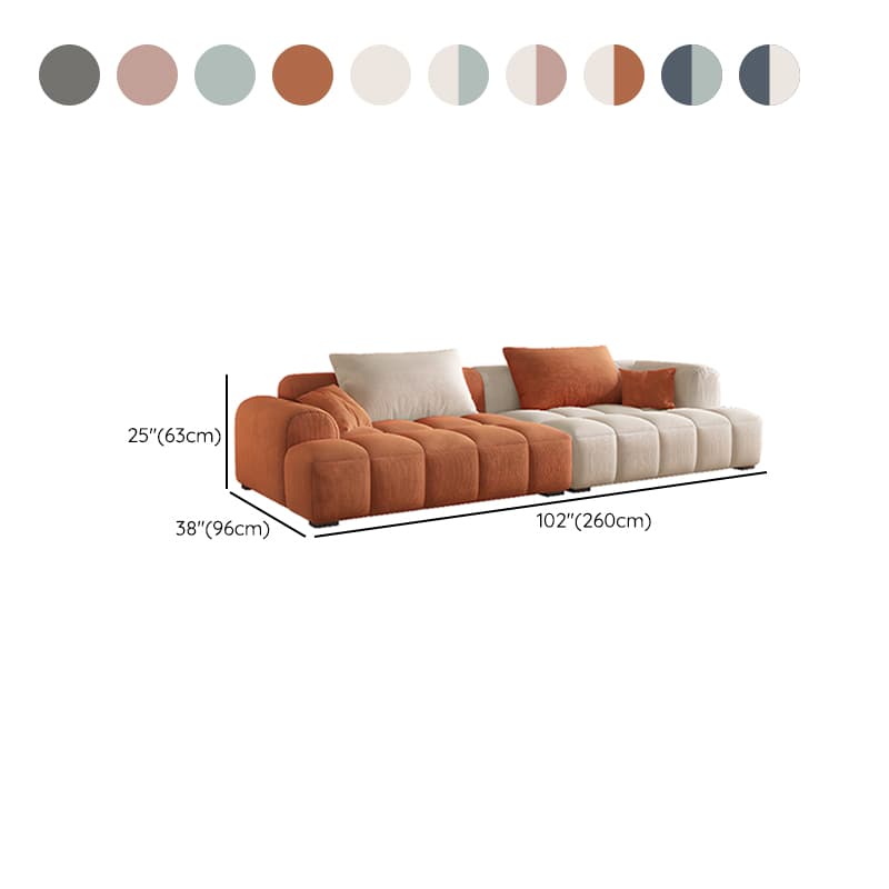 Grey/Lime Green/Ivory Sofa Couch with Concealed Support - image 19