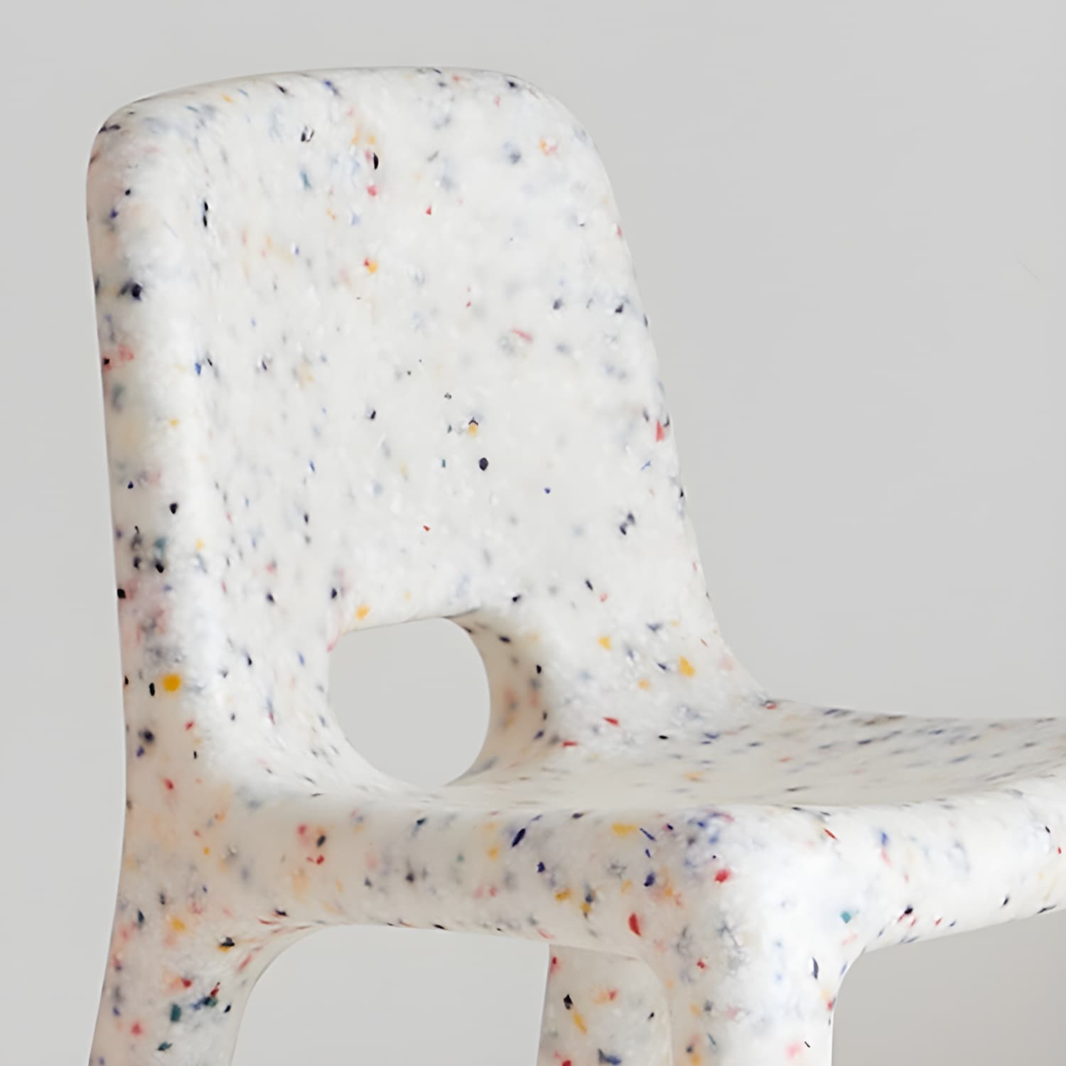 Scandinavian Style Non-Upholstered Low Back Plastic Side Chair for Kitchen & Dining - image 12