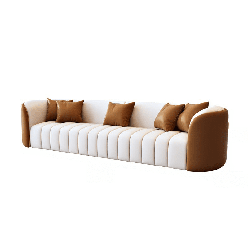 Trendy Grey/Ivory Solid Color 3-seater/for 2/1 Person Floor Sofa/Loveseat/Single Sofa with Tuxedo Arm for Sitting Room - image 9