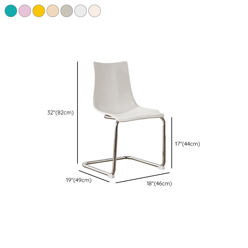 Art Deco Home Side Chair with Solid Back Panel, Metallic Metal Legs - image 12
