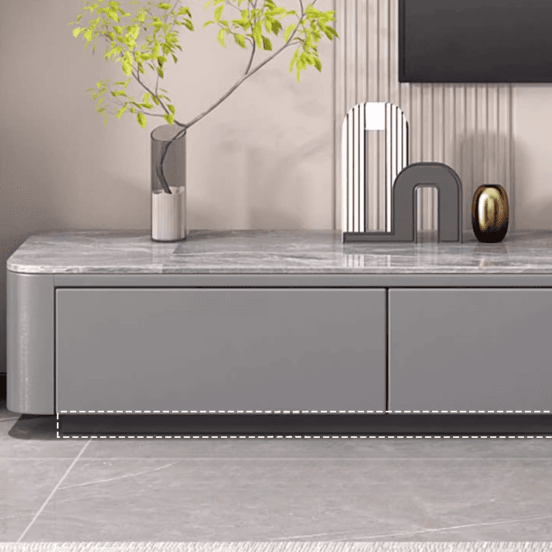 5-Drawer/3 Drawers/4-Drawer Simplistic Stone TV Stand in White/ Gray - image 4