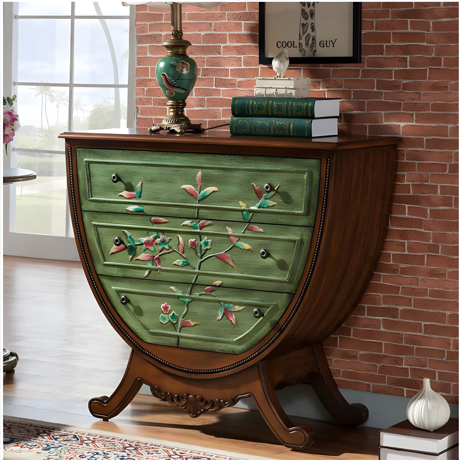 Rustic Wood Chest Vertical Chest with Drawers for Living Room - image 20