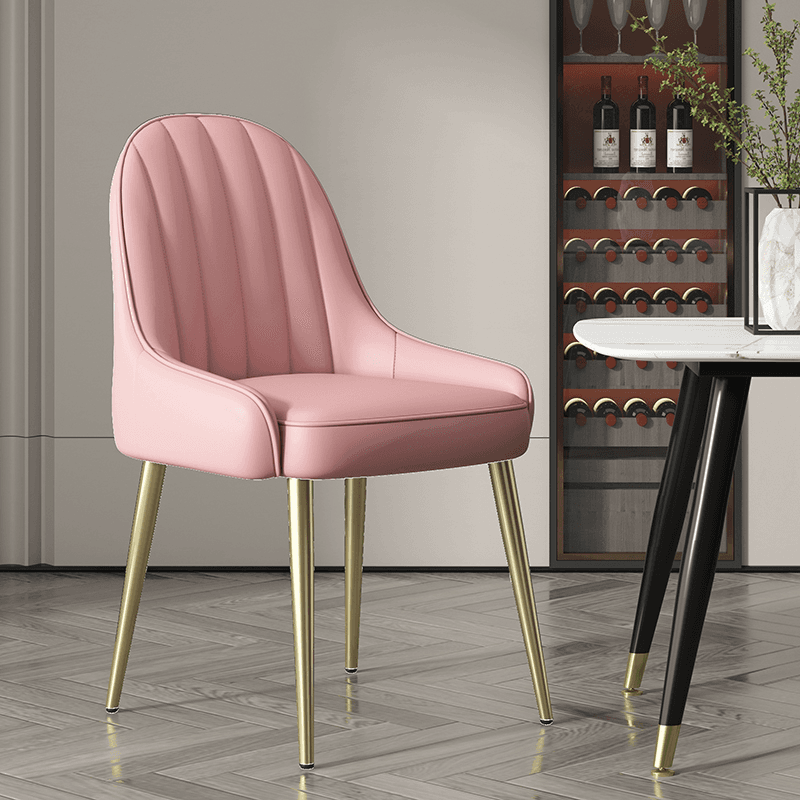 Secure Gilded Framed Armless Chair with Foot Pads for Dinette - image 12
