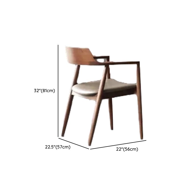 Minimalist Coffee Wood/Neutral Wood Tone Sleighing Dining Table Set with Round Solid Wood Table and Upholstered Chairs - image 15