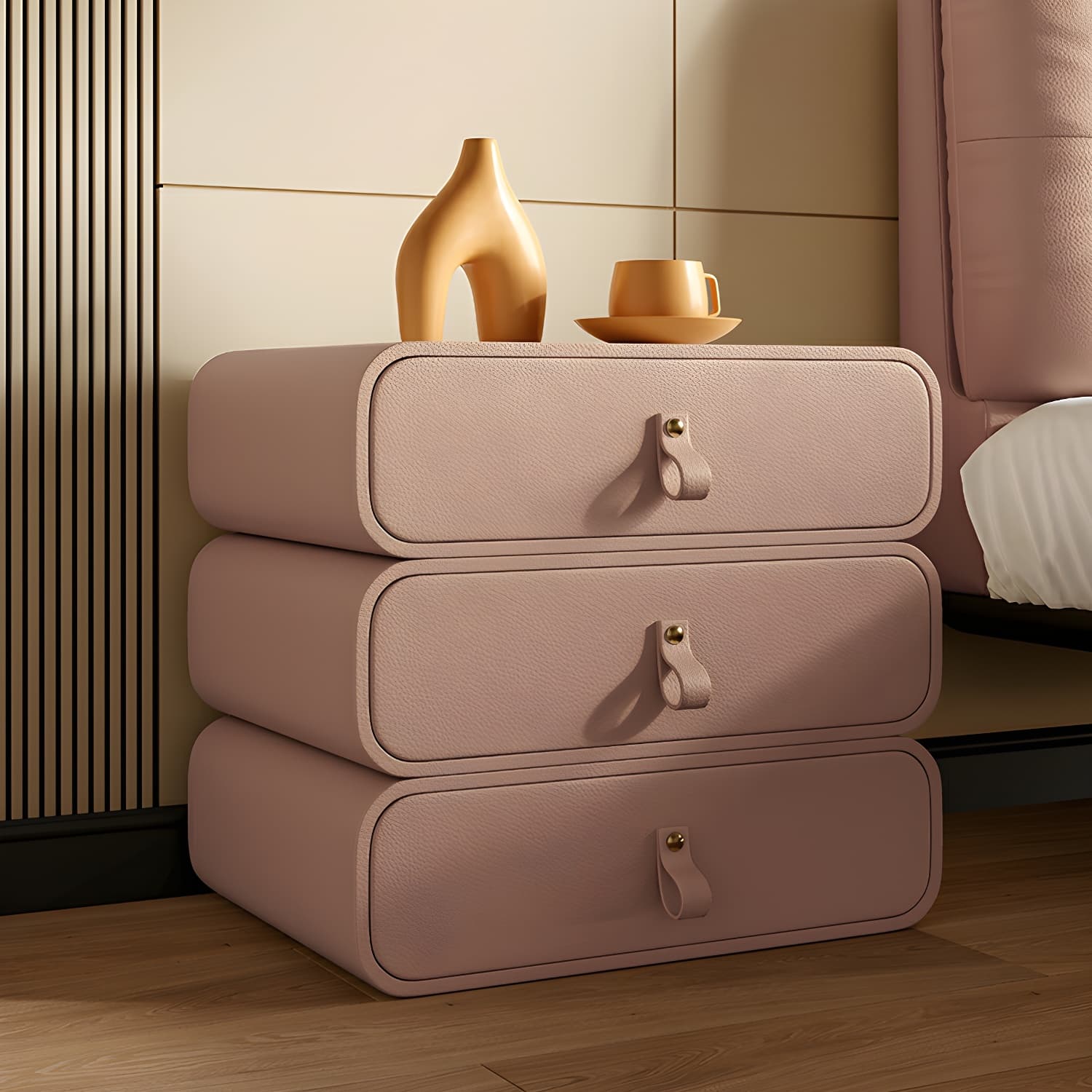 Modern Faux Leather Bachelor's Chest with Drawers in Narrow Size - image 14