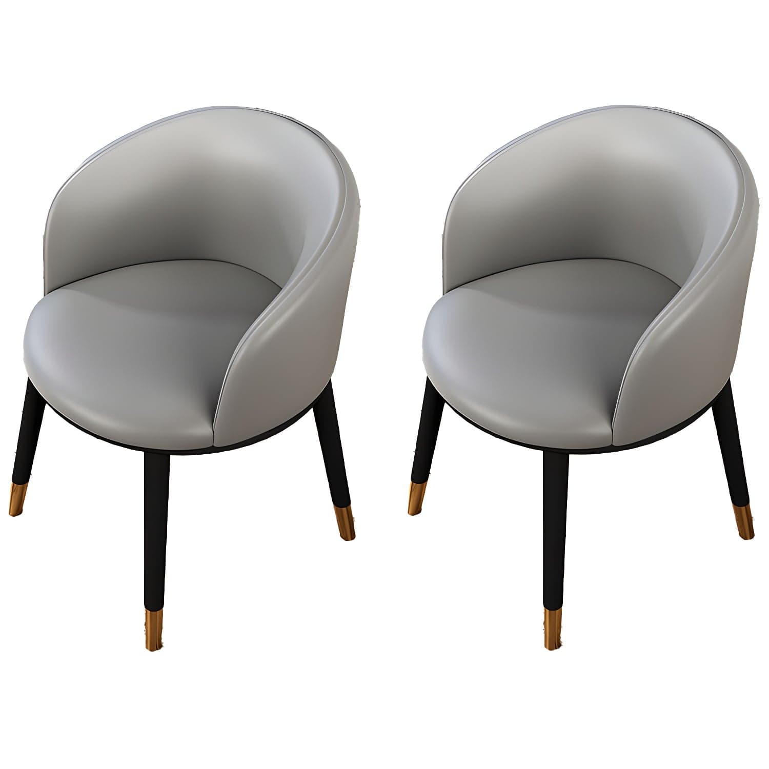 Contemporary Leather Home Arm Chair Solid Back Matte Finish Dining Chair - image 16