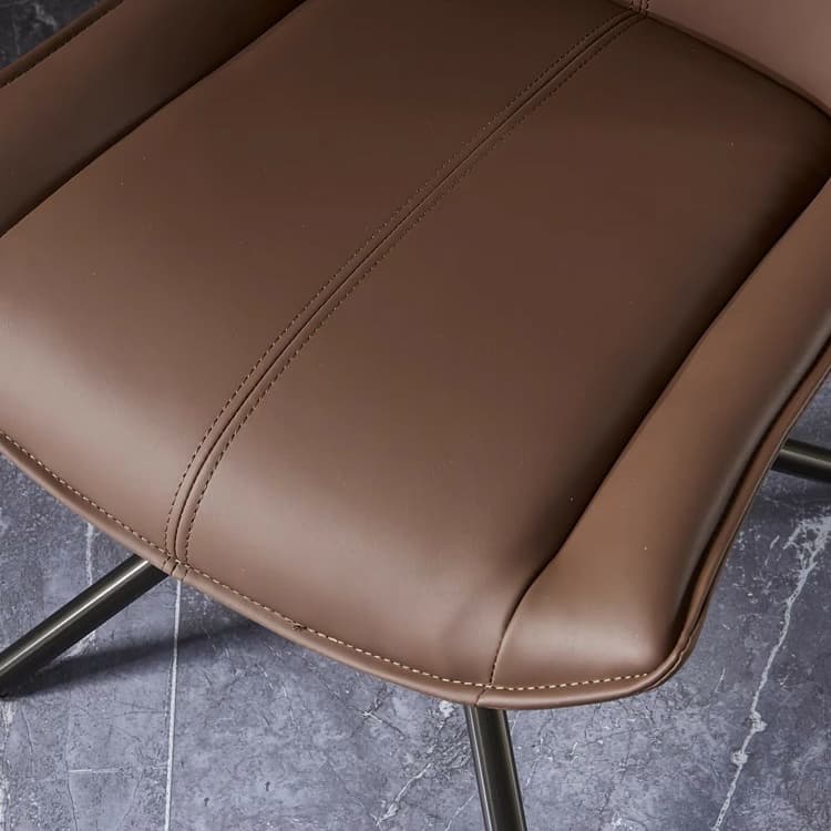 Leather Stable Framed Armless Chair with Foot Pads Restaurant - image 13
