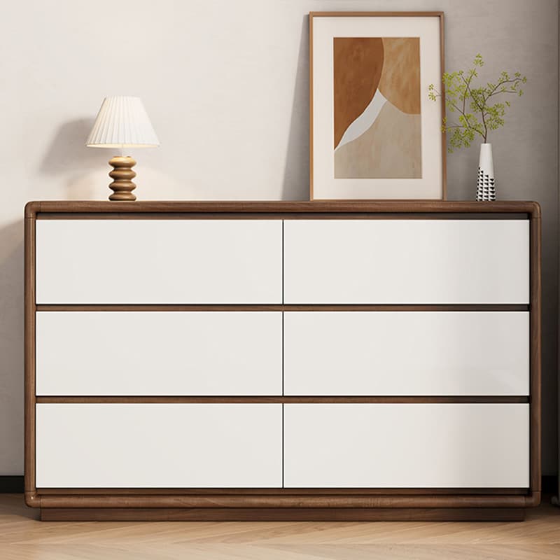 15.7'' Width 4-Drawer Modern Wood Dresser without Handles or Accents Needing Full Assembly