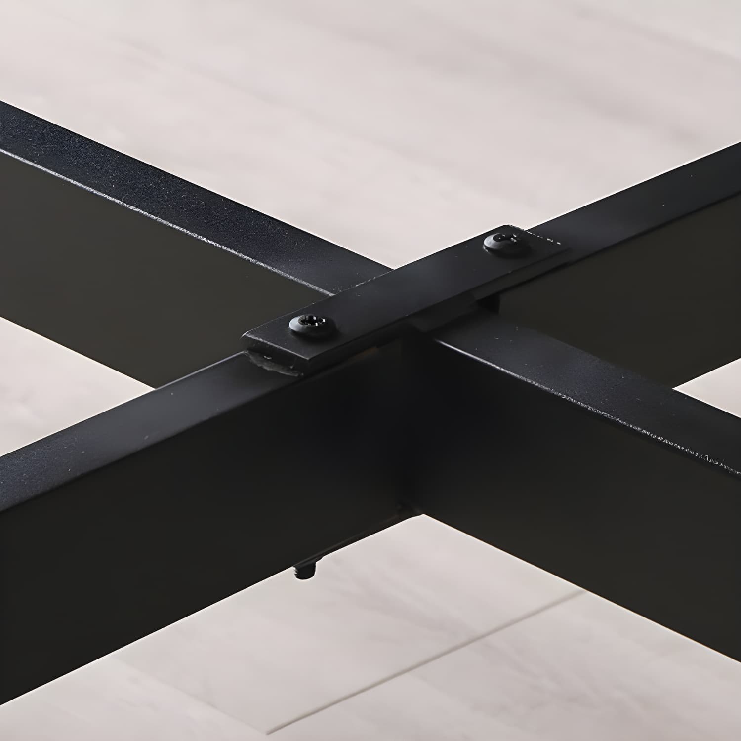Modern Round Foldable Manufactured Wood Top Dining Table with Black Steel Legs - image 7
