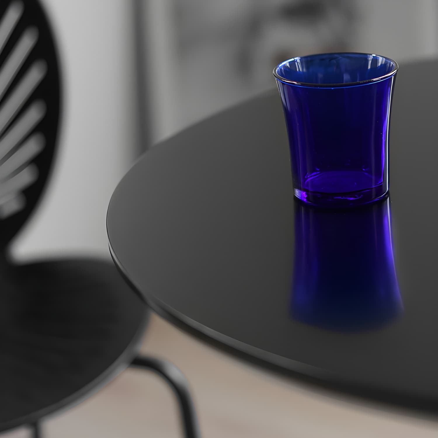 Round Tulip Base Casual Dining Table Four-Color Fixed Table with Solid Wood - image 12