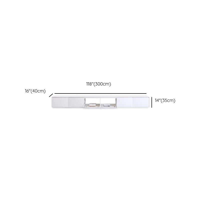 Simple White Lumber TV Stand with Cable Management & 3 Drawers/4 Drawers/6-Drawer - image 13