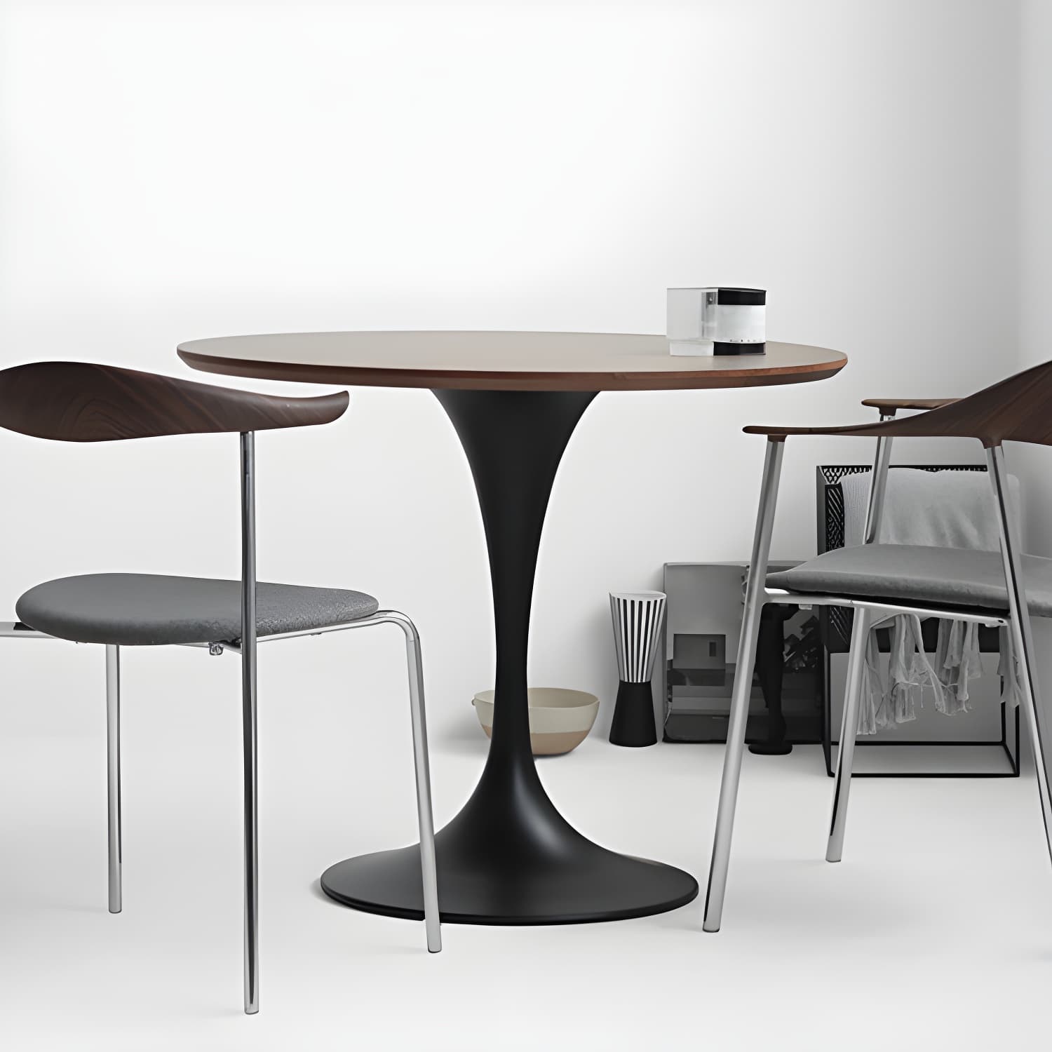 Modern Round Wood Dining Table Tulip Base Home Kitchen Dinner Dining Table