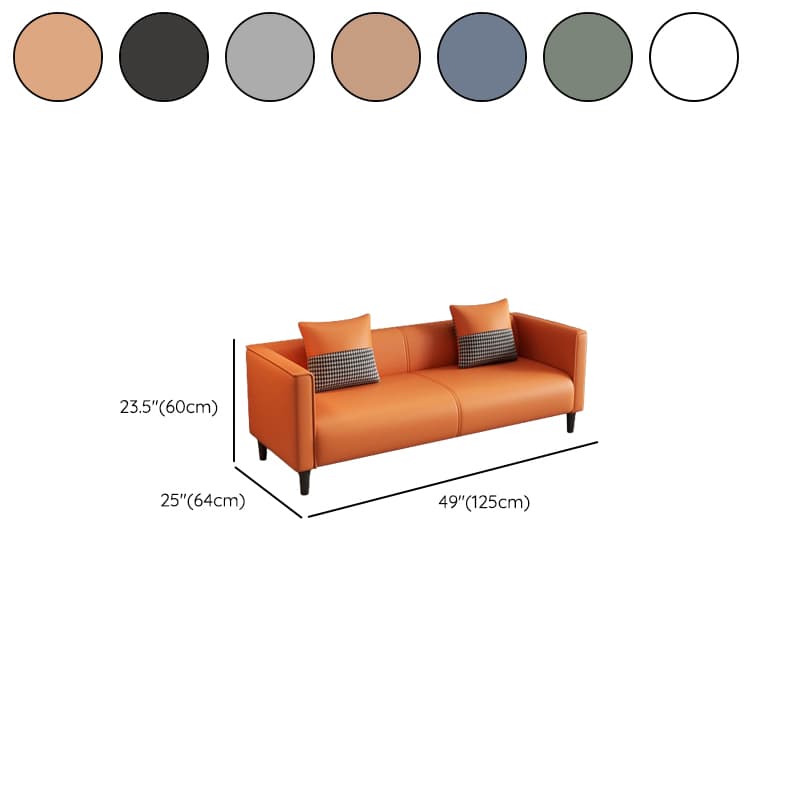 Elegant Sitting Room Sofa/Loveseat in Dove Grey, Tangerine, and Ivory with Solid and Manufactured Wood Construction - image 18