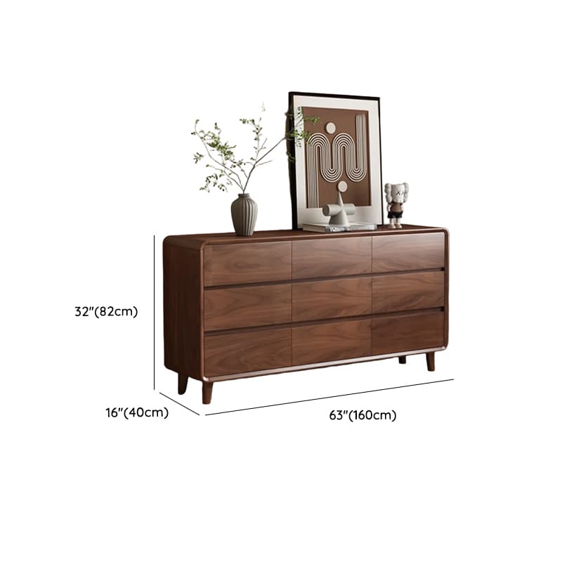 Cocoa Casual Rubberwood Double Dresser/Lingerie Chest with 6/9/5 Drawers Horizontal/Vertical - image 28