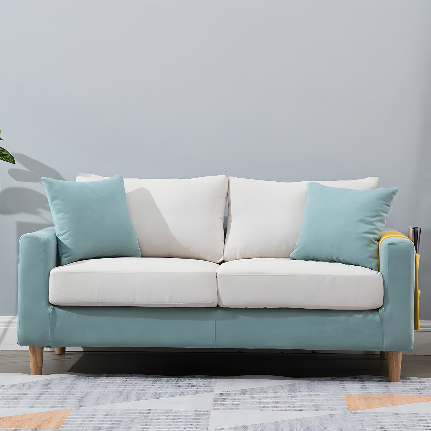 Beige Modern Farmhouse Cushions Standard Sofa 21.65"High Square Arm Sofa - image 24