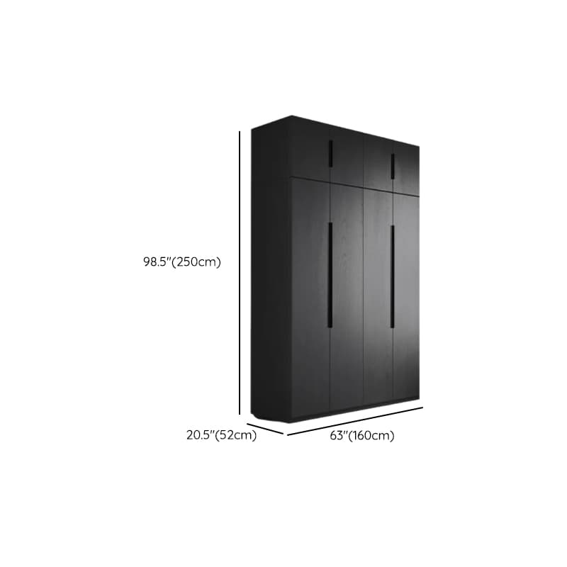 Ink Trendy Timber Wardrobe Armoire with Soft Close Drawer and Door, Interior Shelves, Clothing Rod - image 28