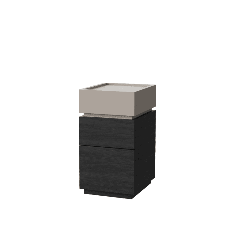 Modish Nightstand With Drawer Organization Featuring 3 Drawers and Laminate Countertop