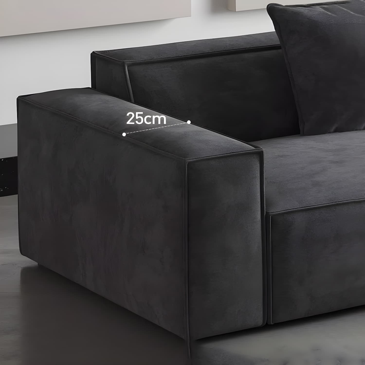 Modern Gray Square Arm Sectional Sofa Upholstered in Polyester Blend - image 7