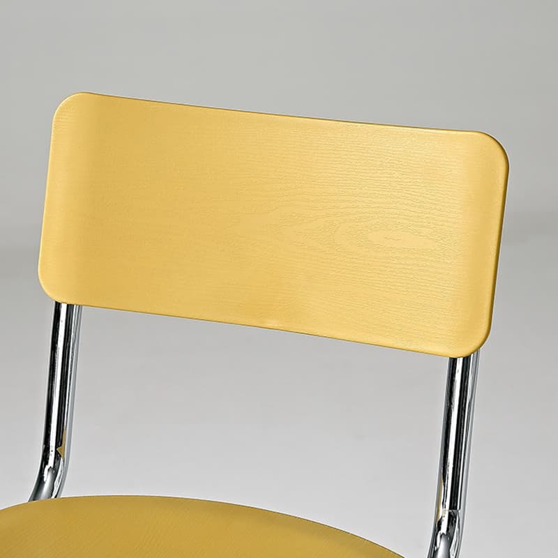 Cantilever Stable Armless Chair with Foot Pads, Open Back and Metal Base in a Modern Style - image 12
