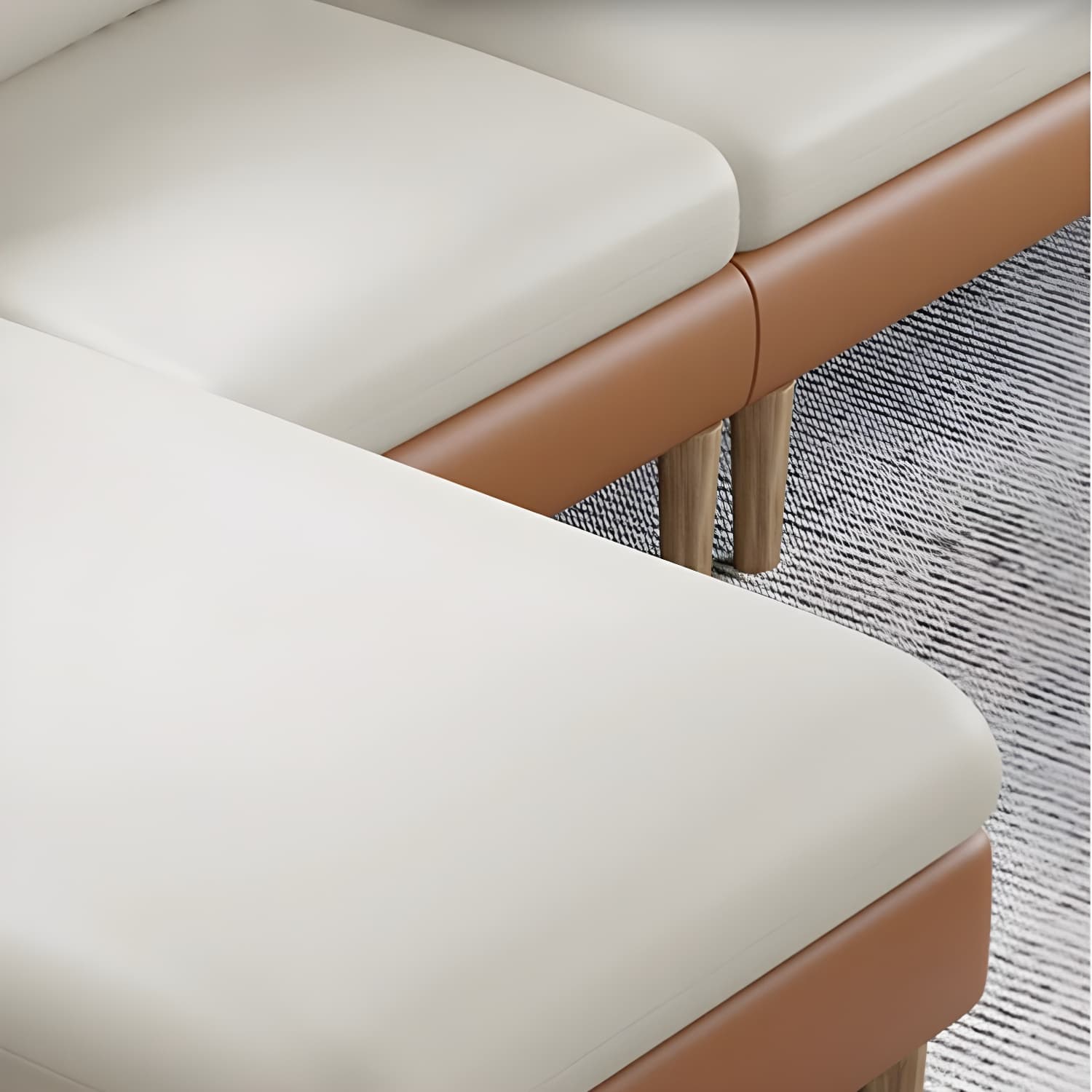79.5" W L-Shaped Sectional Sofa with Square Arm and Bolster Pillows - image 18