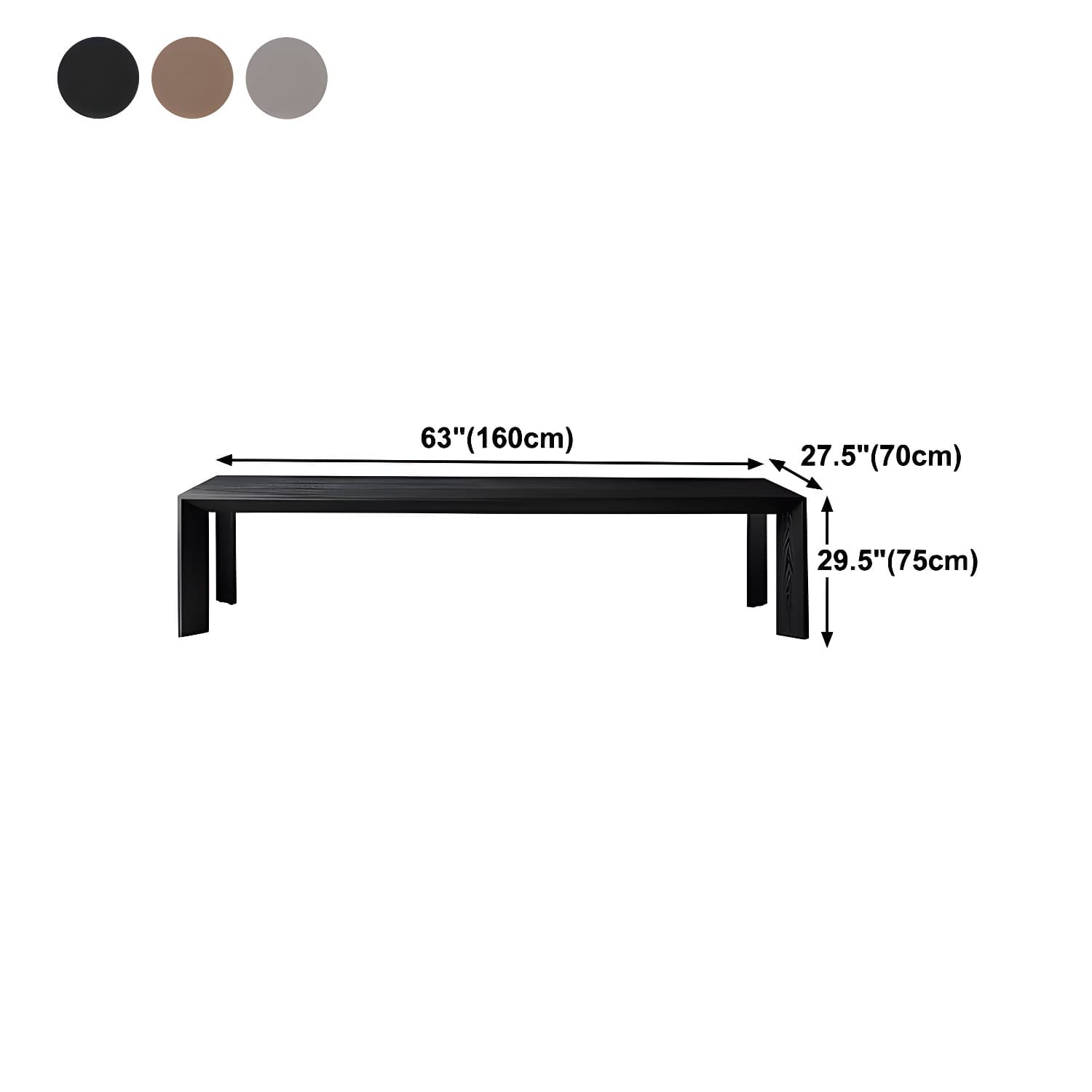 Industrial Pine Wood Dining Table Rectangle Kitchen Wooden Table with 4 Legs - image 10