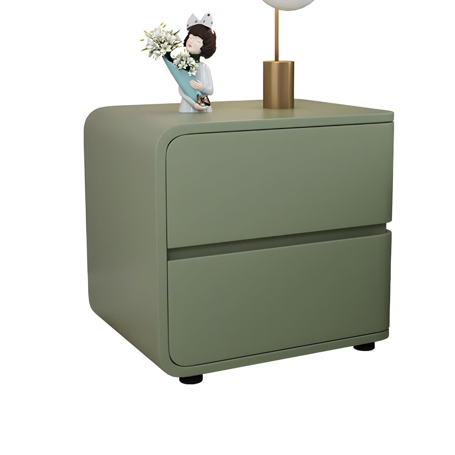 Contemporary Drawer Storage Bedside Cabinet Pine Accent Table Nightstand for Bedroom - image 3
