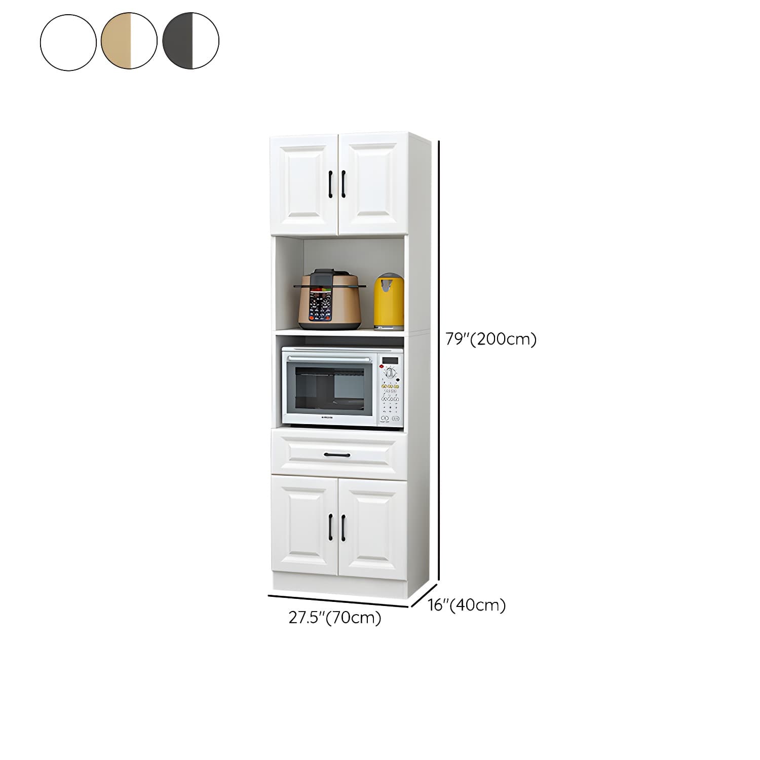 Wood Glam Server with Cabinets and Drawers - Narrow Size - Stylish and Functional - image 20