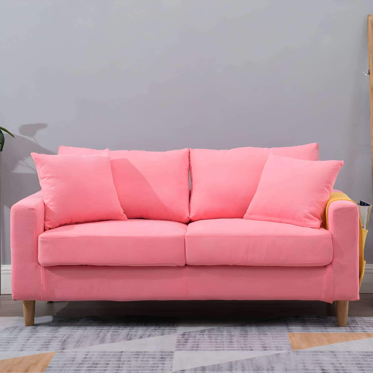 Beige Modern Farmhouse Cushions Standard Sofa 21.65"High Square Arm Sofa - image 23