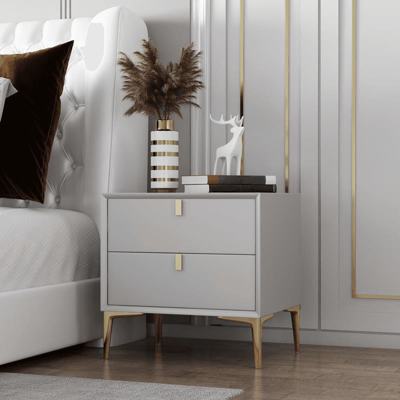 Modern Lumber Nightstand With Drawer Storage & Leg, 3 Drawers/2 Drawers - image 5