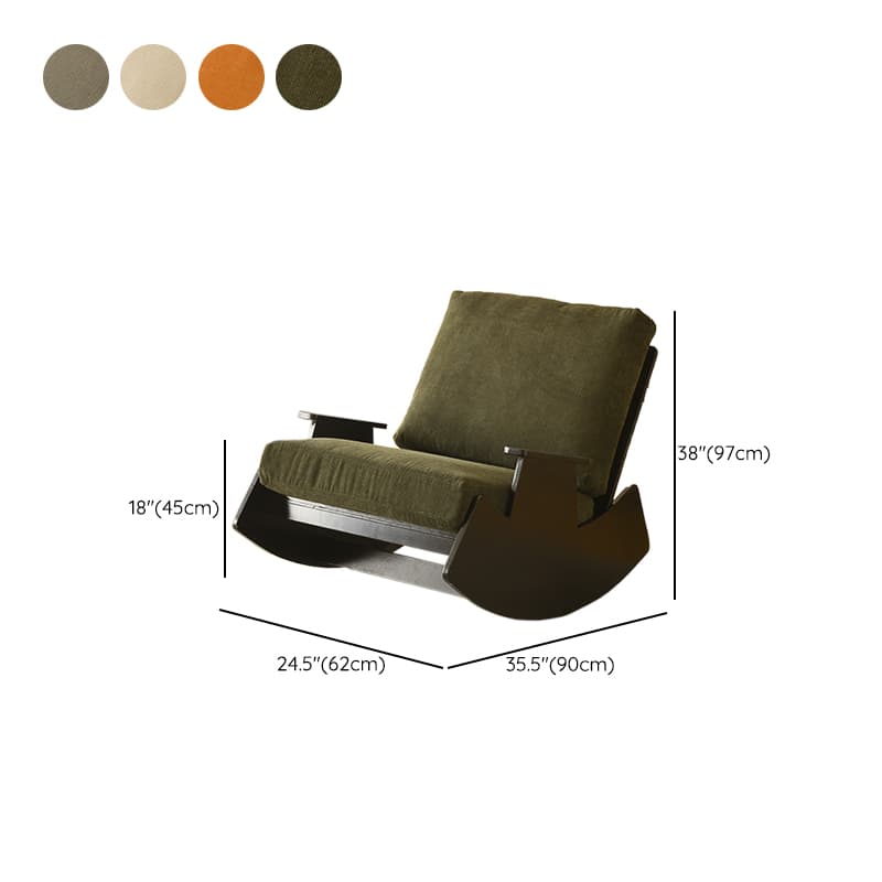 Dove Grey/Amber Color Modish Rocking Seat Upholstered and Scratch-proof Stationary with Spindle Back and Rear - image 24