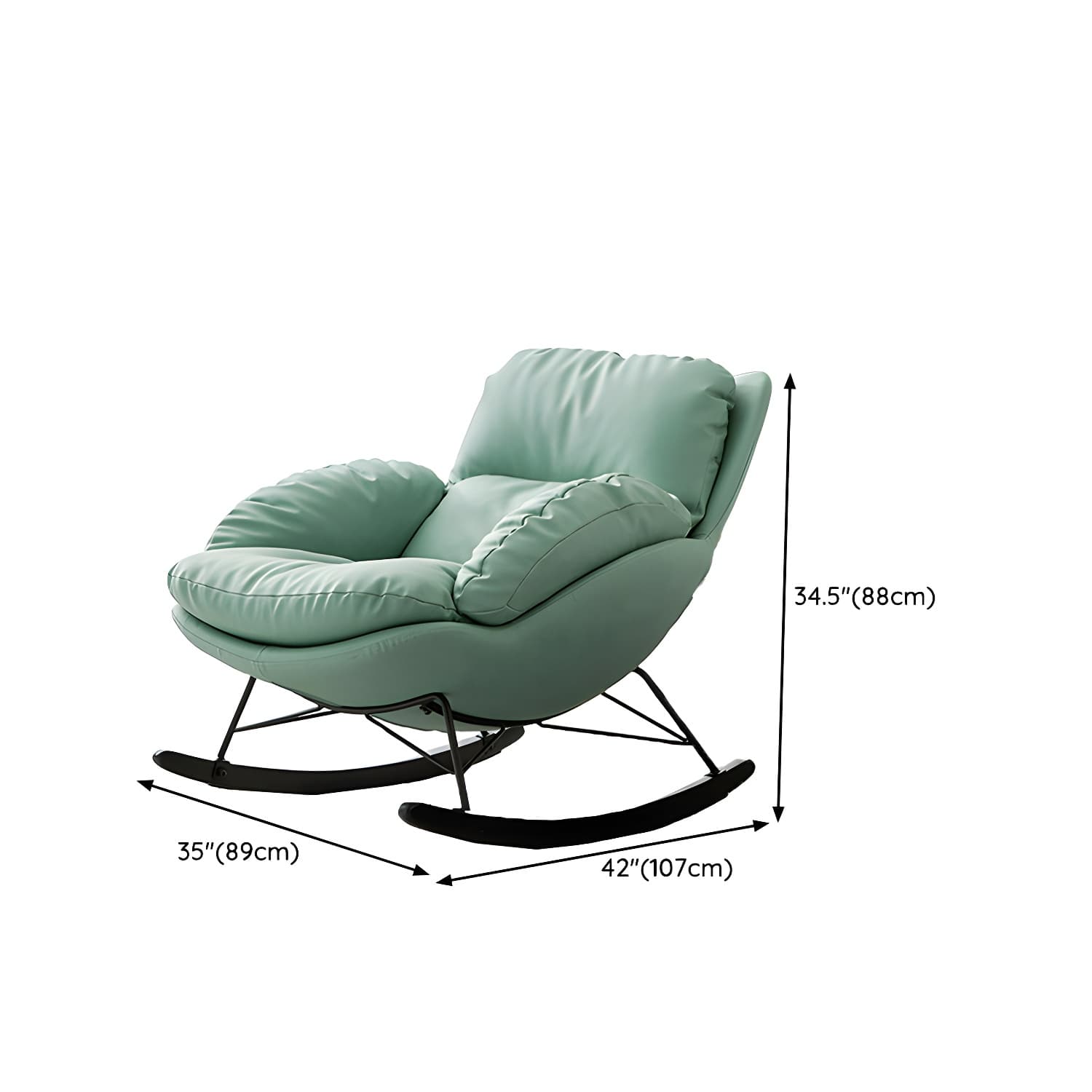 Modern Upholstered Metal Rocking Chair for Chic and Comfortable Seating Experience - image 14