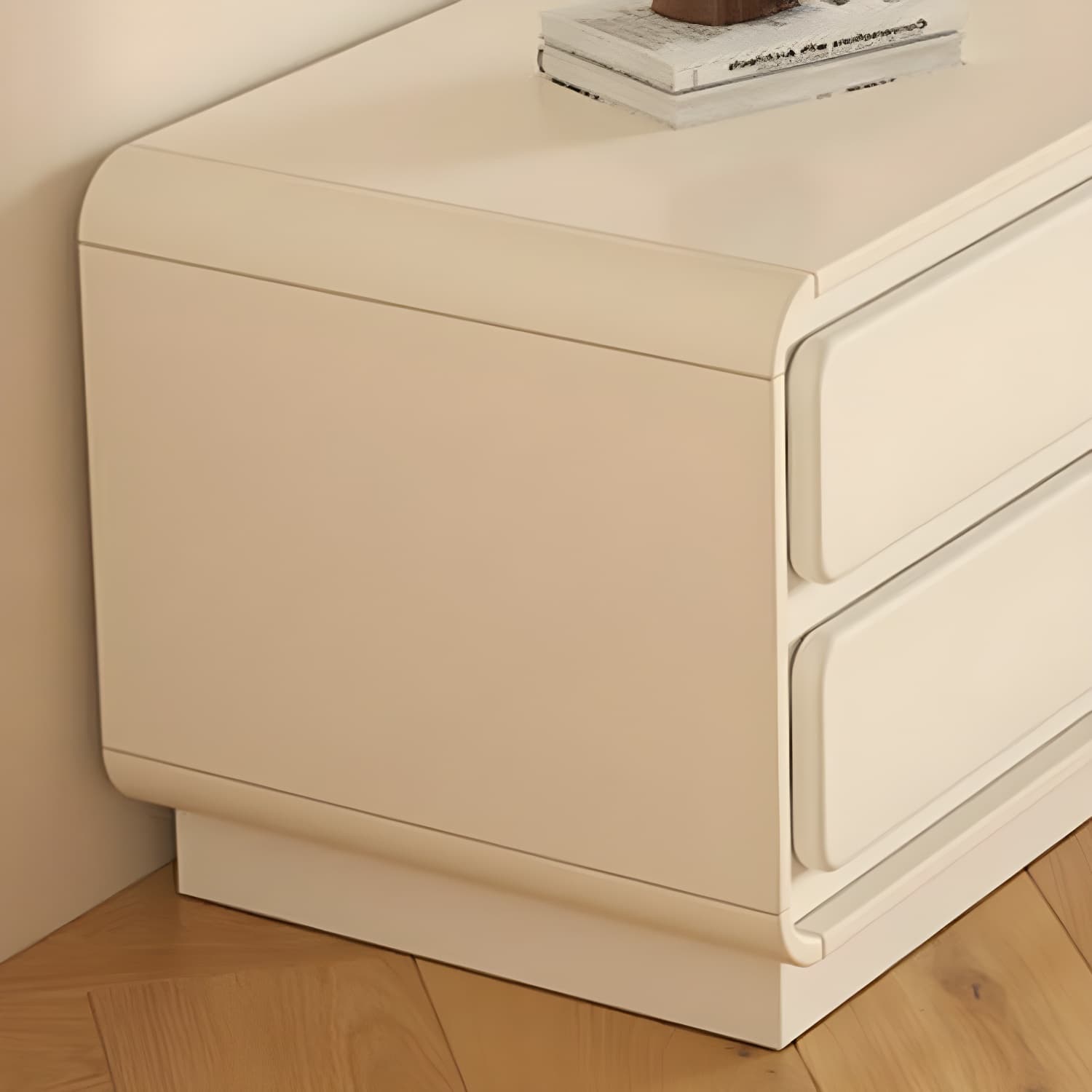 White Modern TV Stand with Low Height, 4 Drawers, 1 Cabinet and Legs - Full Assembly Needed - image 7