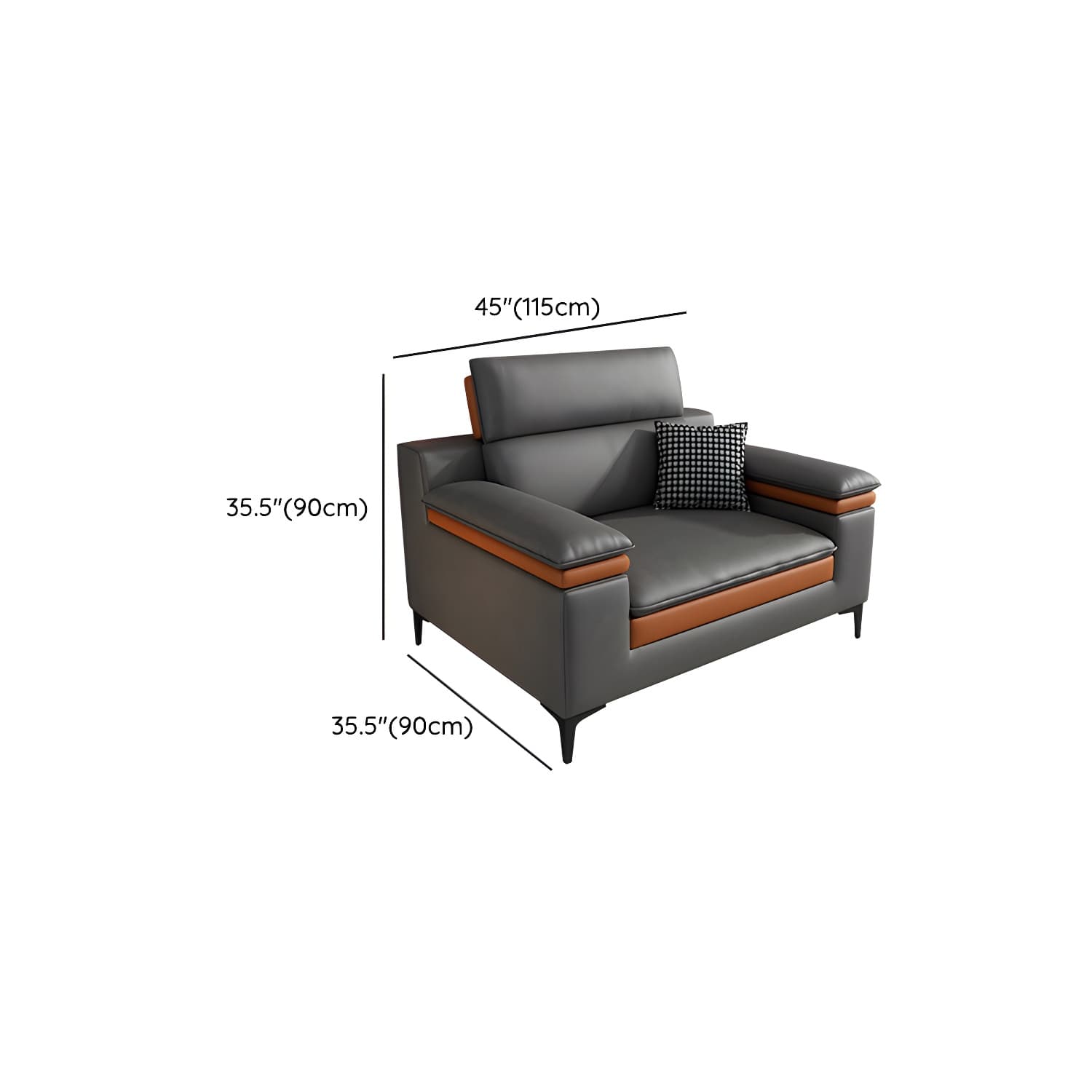 Modern Gray Tech Cloth Sectional Sofa with Adjustable Headrest - image 11