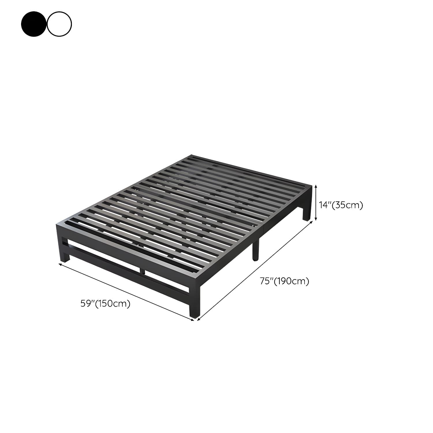 Modern Metal Bed Frame with Legs and Non-Upholstered Solid Color Design - image 23