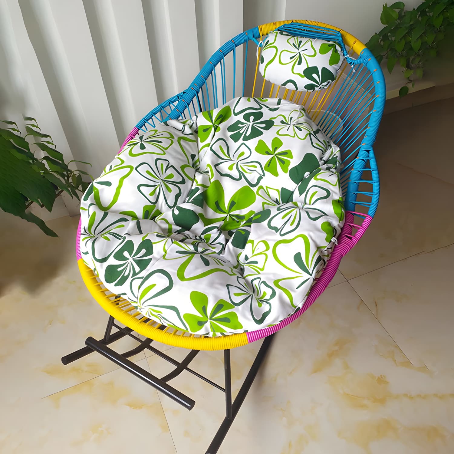 Modern Minimalist Rocker Chair Metal Frame Spindle Rocker Chair for Home - image 17