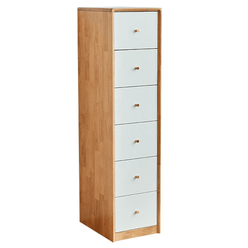 Minimalist Natural Wood Bachelor Chest with 6 Drawers, Vertical Orientation - image 4