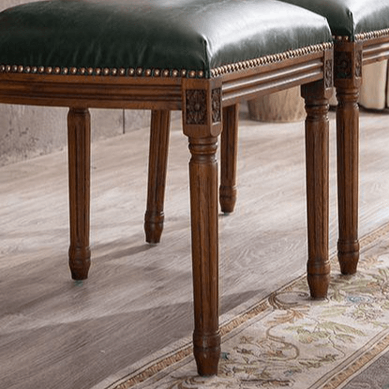 Traditional Antiqued Wood Sturdy Nailhead Trim King Louis Arm Chair/Armless Chair with Outlined and Foot Pads - image 13