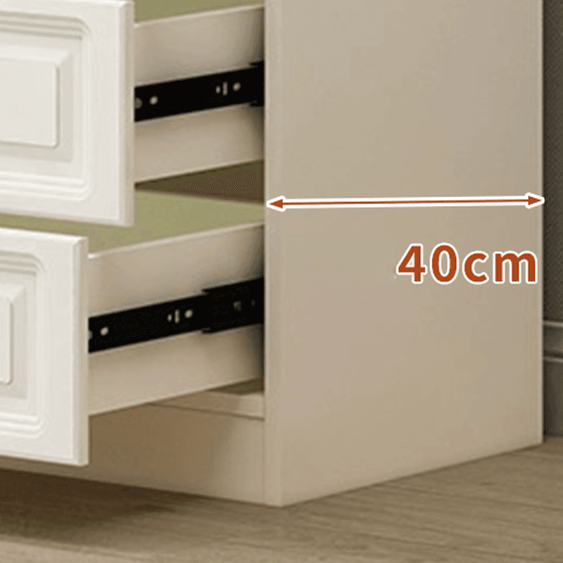 Sleeping Room Use Trendy White Wood Wardrobe Chest with Shelves - image 12