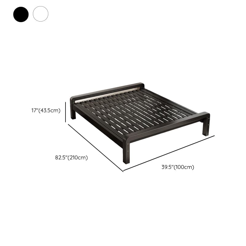 Solid Color Platform Bed with Steel Frame for Living Room - image 10