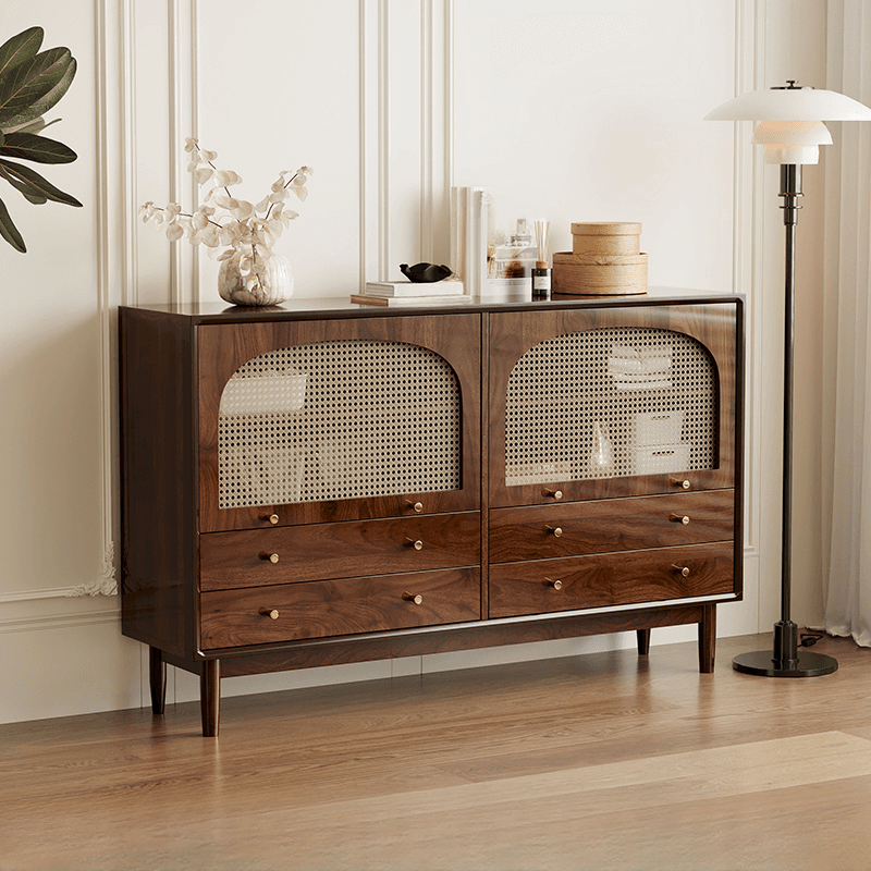 Independent Composite Wood Utility Storage Cabinet with Cabinet, Glass Door, Flexible Shelf, and Cabinet Knobs in Cocoa - image 6