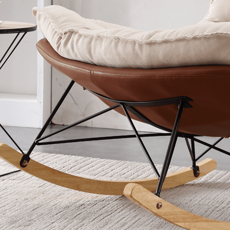 Modish Upholstered Rocking Accent Chair - image 12
