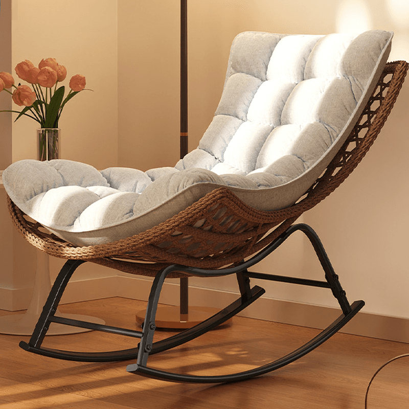 2 Piece Set/1 Piece Set Cushioned Rocking Chair with Ottoman in Resin with Rear in a Modern Simple Style - image 8
